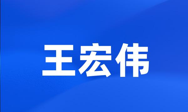 王宏伟