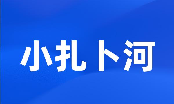 小扎卜河