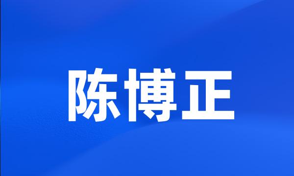 陈博正