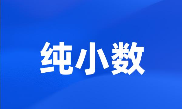 纯小数