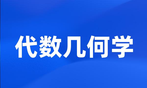 代数几何学