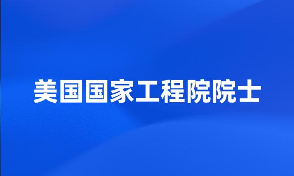 美国国家工程院院士