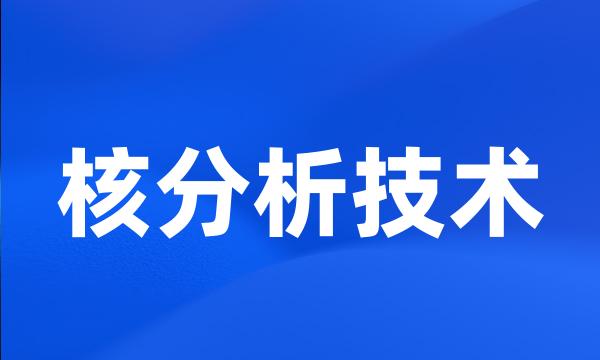 核分析技术