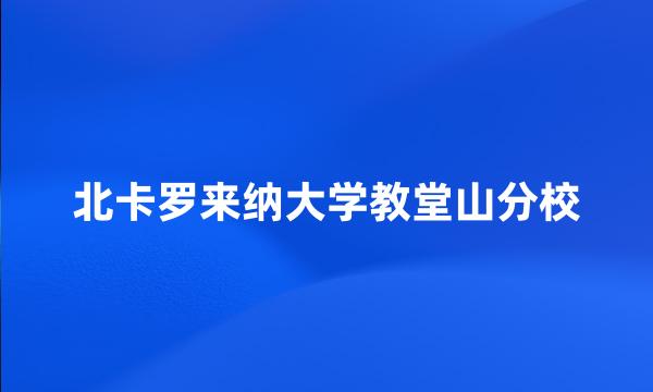 北卡罗来纳大学教堂山分校