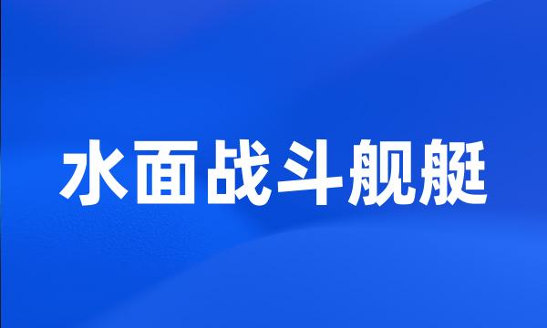 水面战斗舰艇