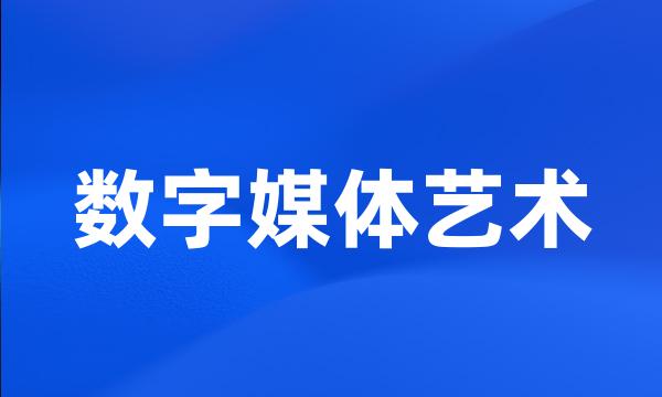 数字媒体艺术