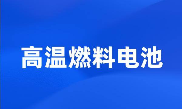 高温燃料电池