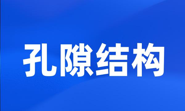 孔隙结构