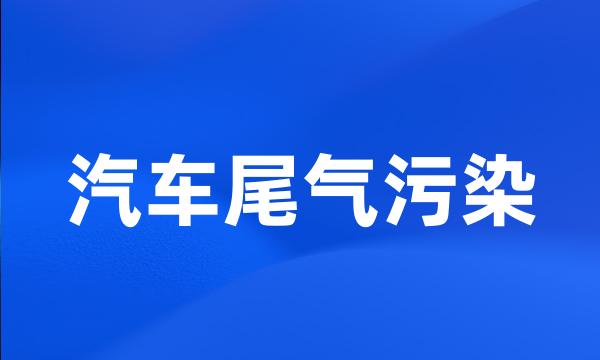 汽车尾气污染