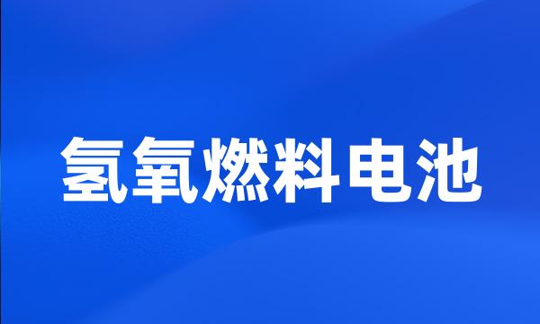 氢氧燃料电池