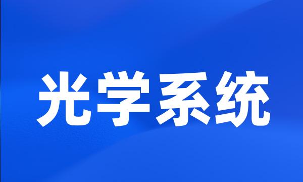 光学系统