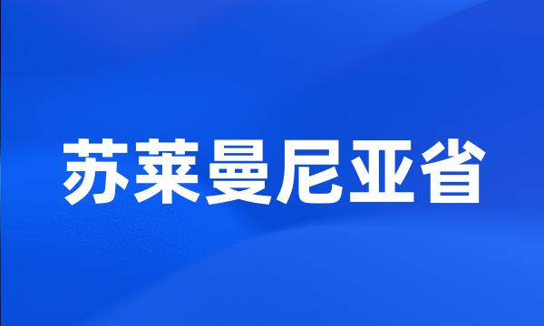 苏莱曼尼亚省