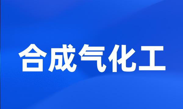 合成气化工