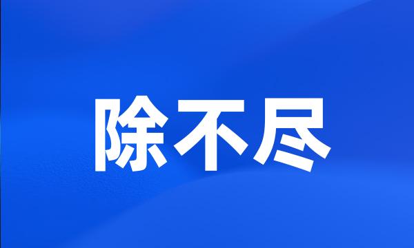 除不尽