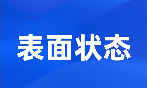 表面状态