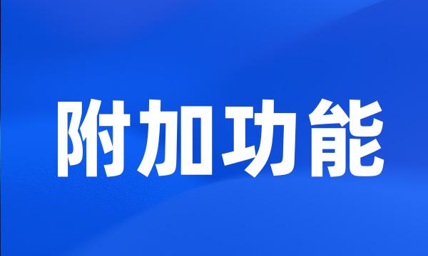 附加功能