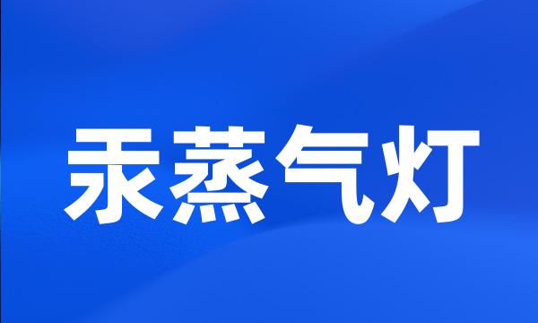 汞蒸气灯