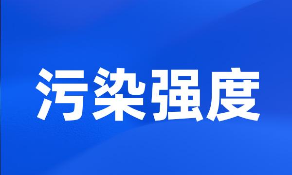 污染强度