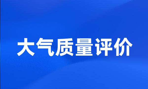 大气质量评价