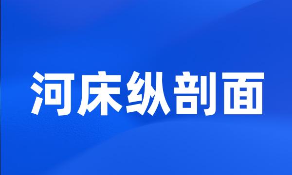 河床纵剖面