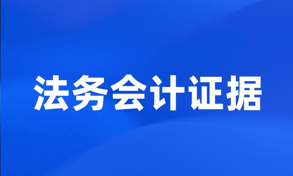 法务会计证据