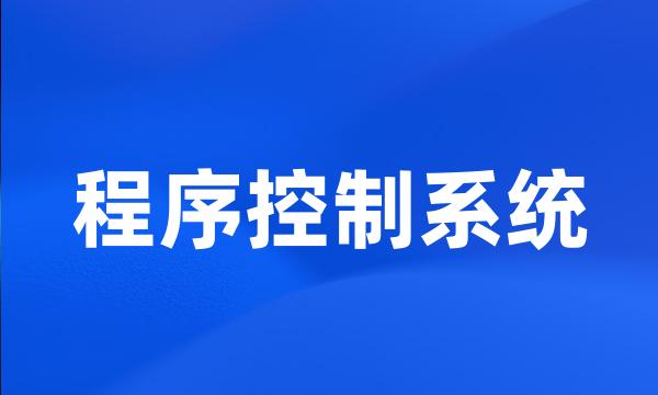 程序控制系统