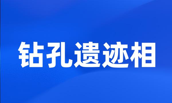 钻孔遗迹相