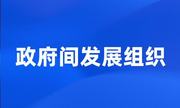 政府间发展组织