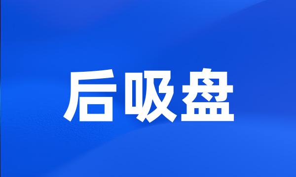 后吸盘