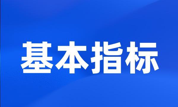 基本指标