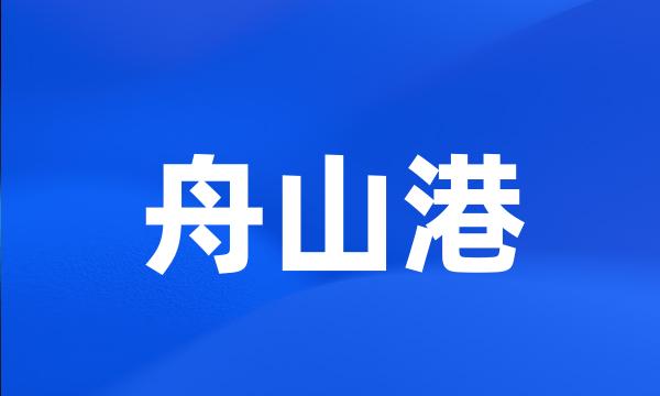 舟山港