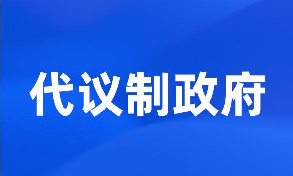 代议制政府