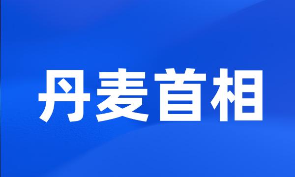 丹麦首相