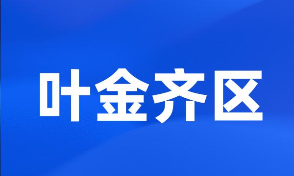 叶金齐区