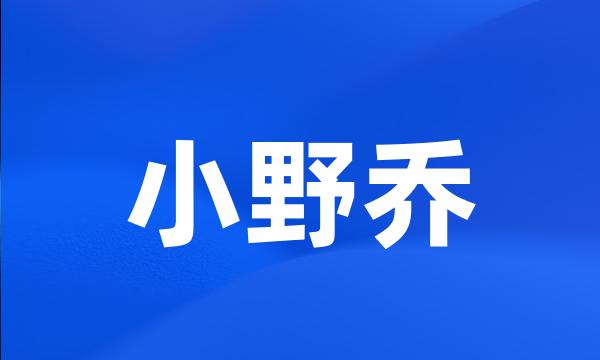 小野乔