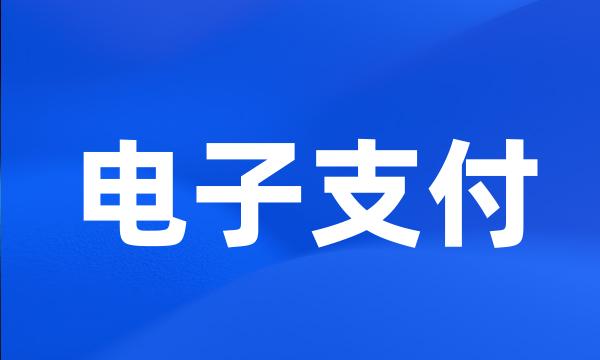 电子支付