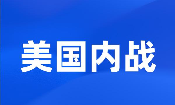 美国内战