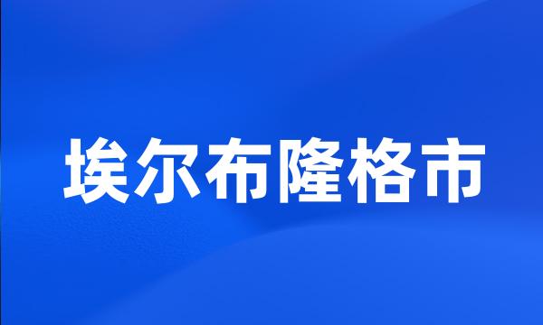 埃尔布隆格市