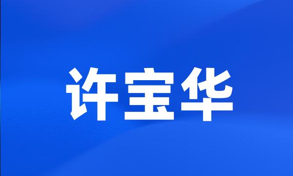 许宝华