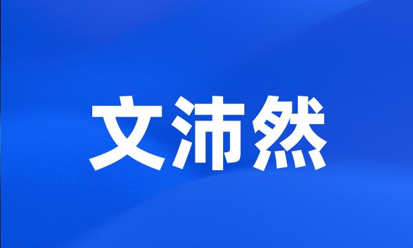 文沛然