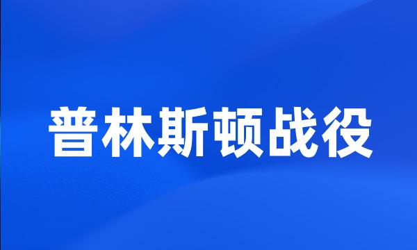 普林斯顿战役