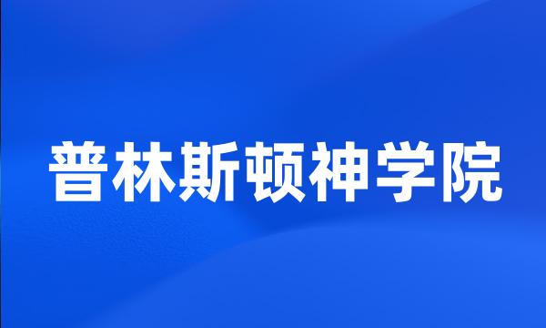 普林斯顿神学院