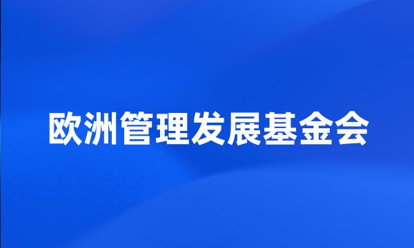 欧洲管理发展基金会