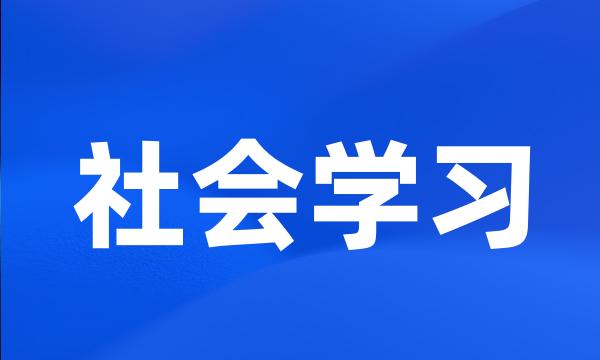 社会学习