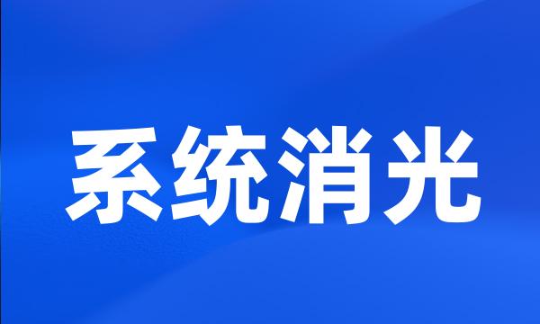 系统消光