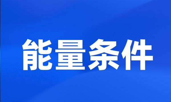 能量条件