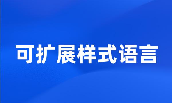 可扩展样式语言