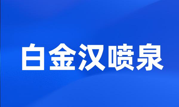 白金汉喷泉