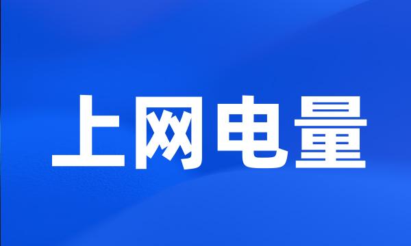 上网电量