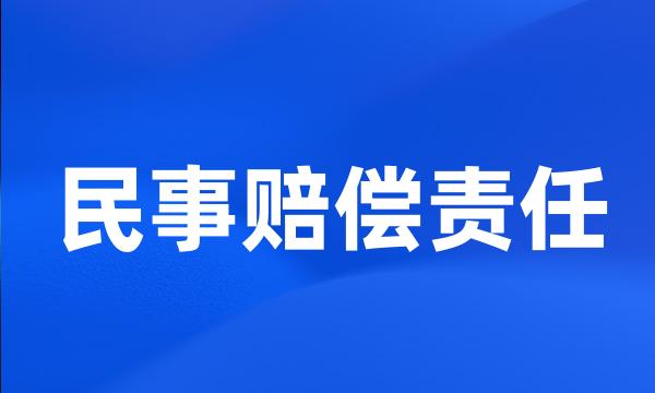 民事赔偿责任